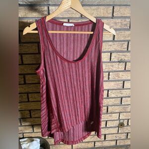 ‎Red striped tank top